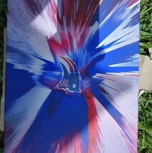 New England patriots spin art